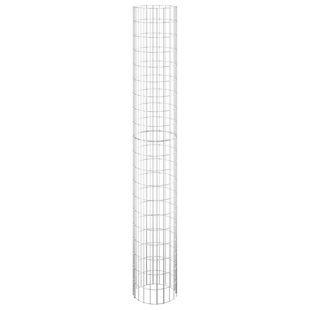 Vidaxl Gabion Pflanzer 3 ST Runde erhöht Ø30x200 cm Stahl