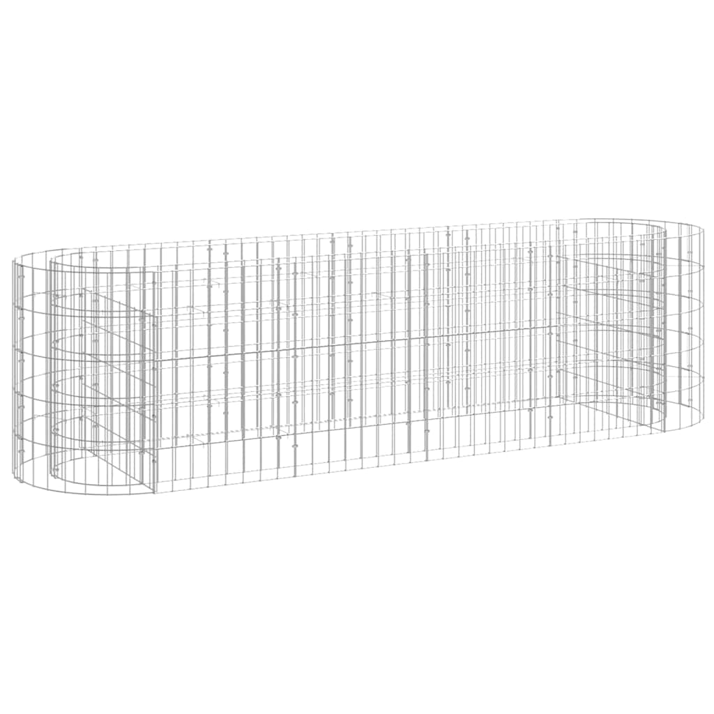 Vidaxl Gabion -Pflanzer hob 190x50x50 cm verzinktes Eisen