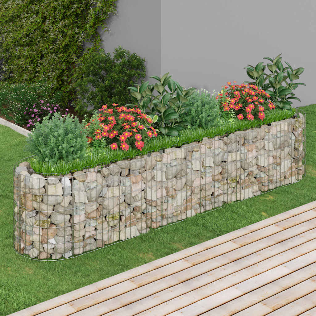 Vidaxl Gabion -Pflanzer erhöhte 260x50x50 cm verzinkte Eisen