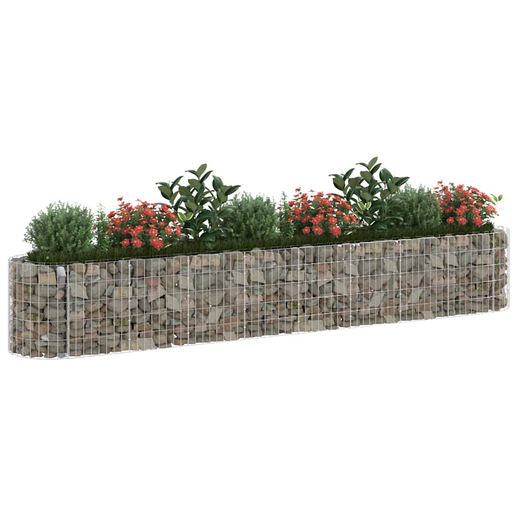 Vidaxl Gabion -Pflanzer vermehrte 330x50x50 cm verzinktes Eisen