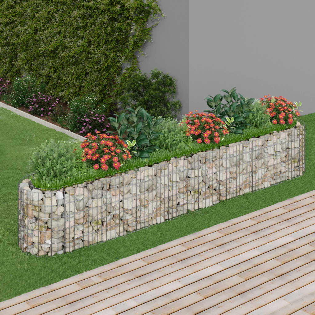 Vidaxl Gabion -Pflanzer vermehrte 330x50x50 cm verzinktes Eisen