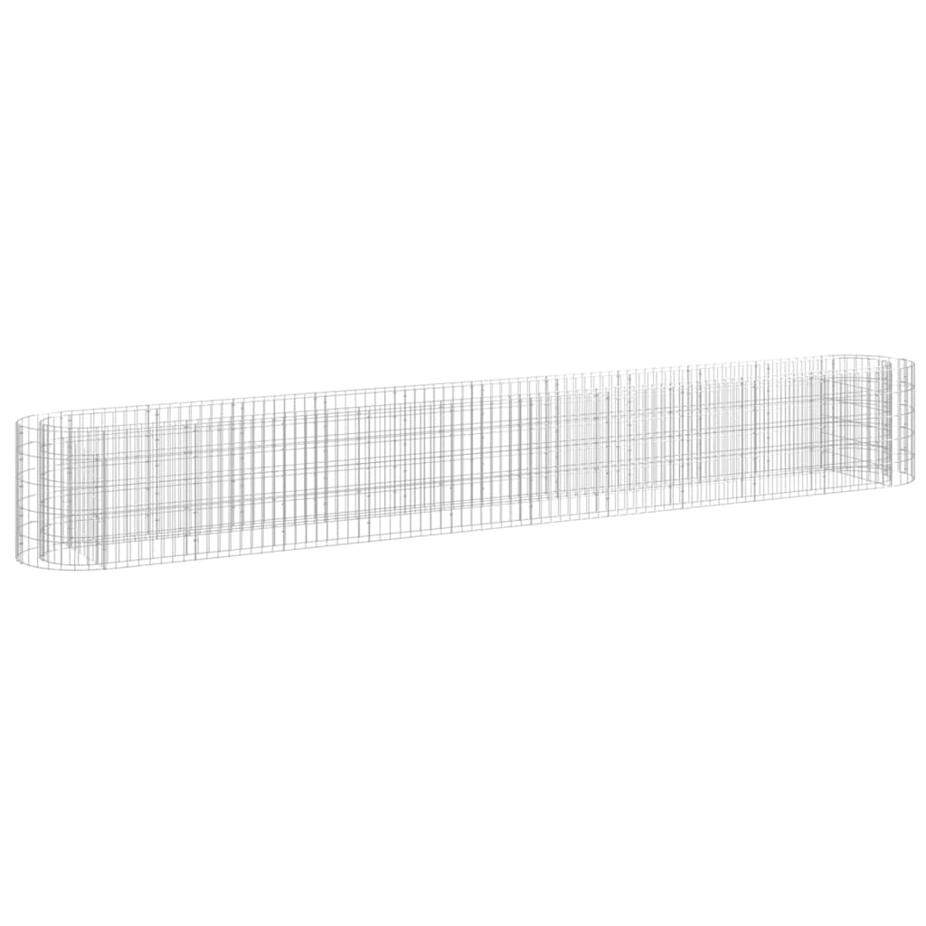 Vidaxl Gabion -Pflanzer vermehrte 400x50x50 cm verzinktes Eisen
