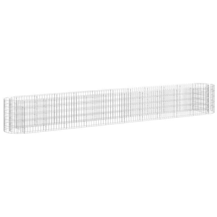 Vidaxl Gabion -Pflanzer vermehrte 400x50x50 cm verzinktes Eisen