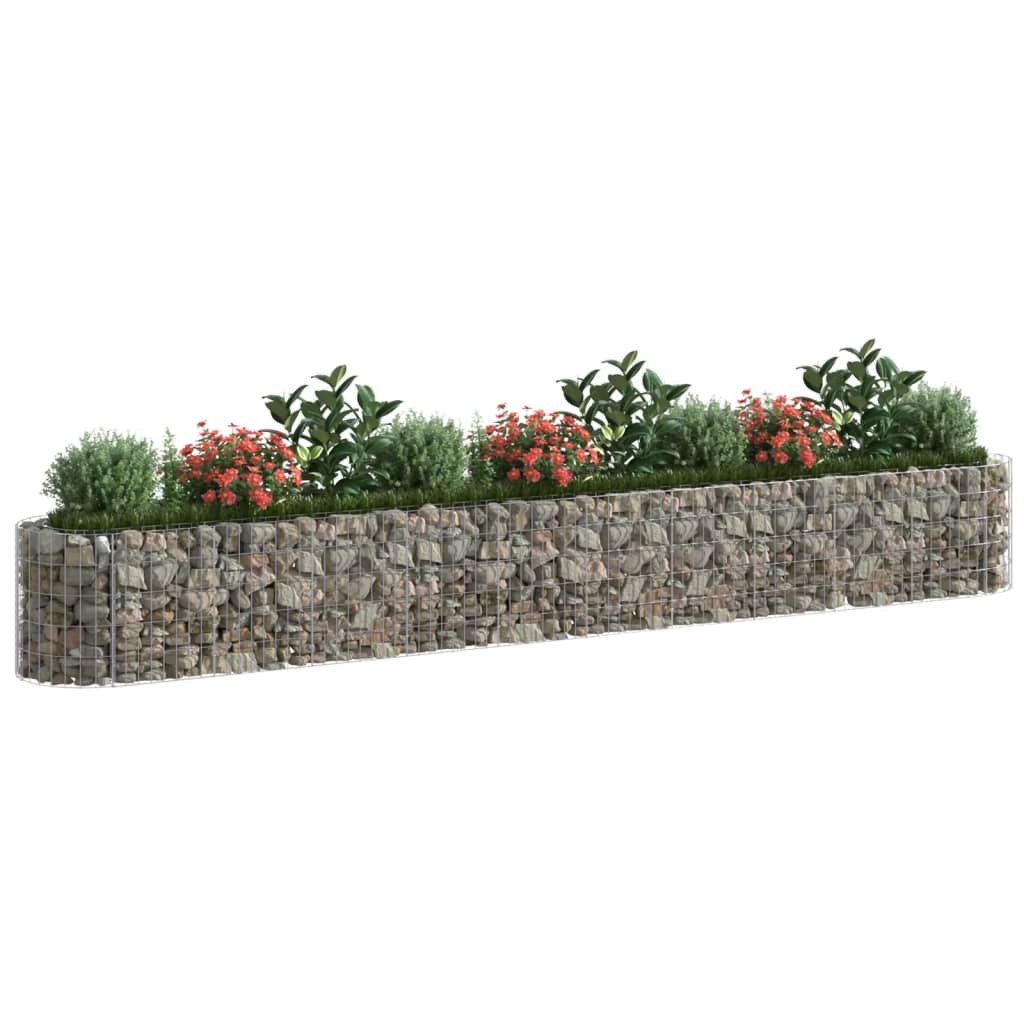 Vidaxl Gabion -Pflanzer vermehrte 400x50x50 cm verzinktes Eisen