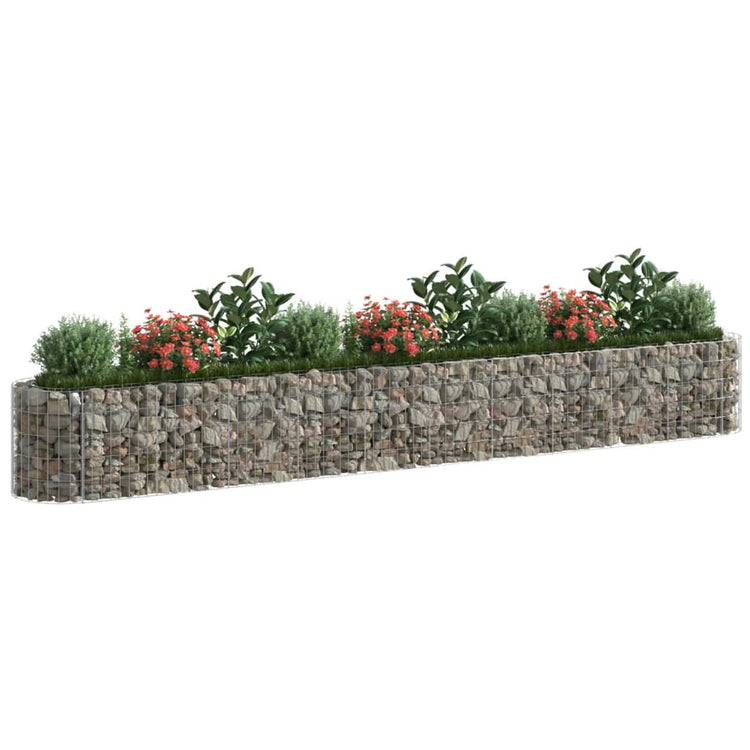 Vidaxl Gabion -Pflanzer vermehrte 400x50x50 cm verzinktes Eisen