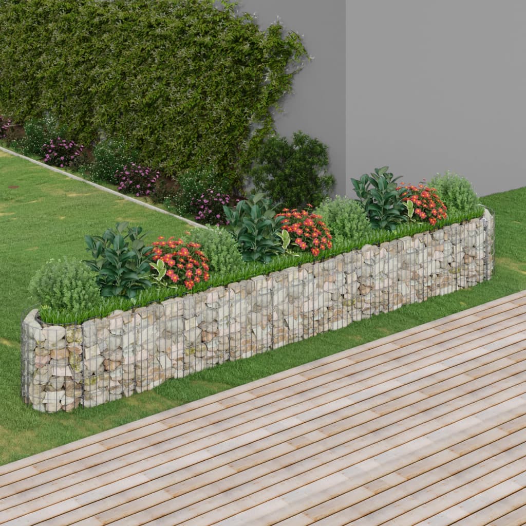 Vidaxl Gabion -Pflanzer vermehrte 400x50x50 cm verzinktes Eisen