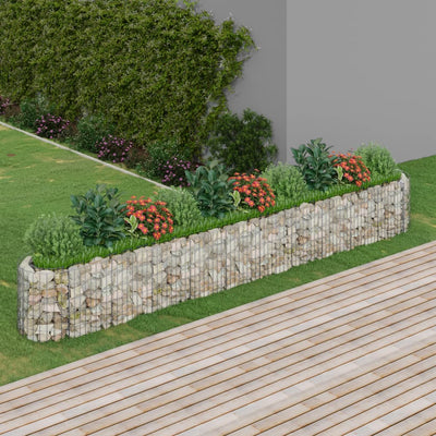 Vidaxl Gabion -Pflanzer vermehrte 400x50x50 cm verzinktes Eisen