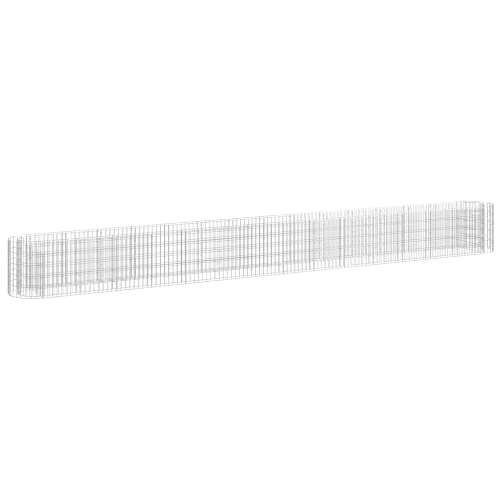 Vidaxl Gabion -Pflanzer erhöhte 540x50x50 cm verzinktes Eisen