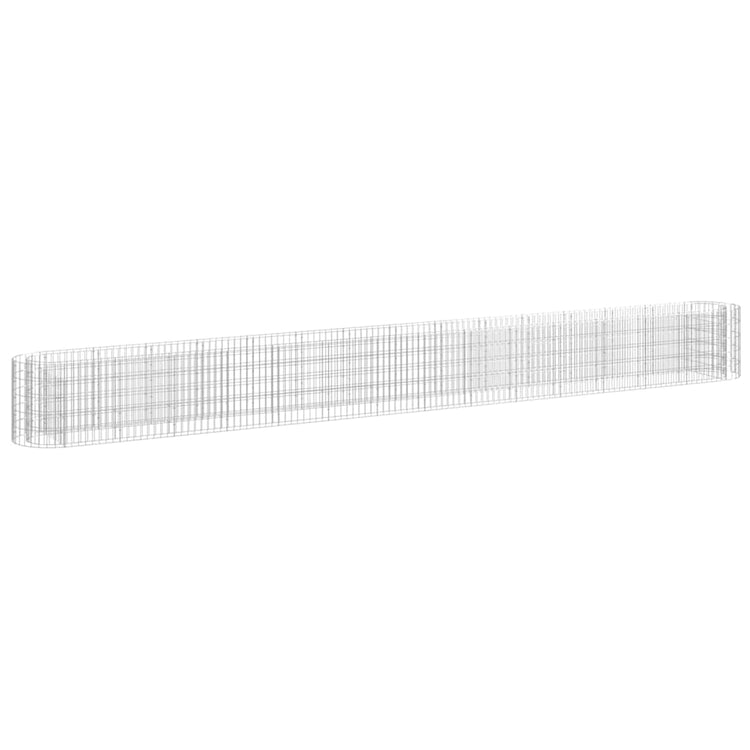 Vidaxl Gabion -Pflanzer erhöhte 540x50x50 cm verzinktes Eisen