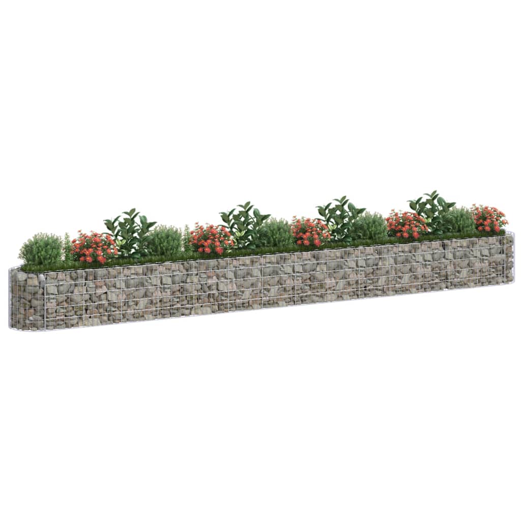 Vidaxl Gabion -Pflanzer erhöhte 540x50x50 cm verzinktes Eisen