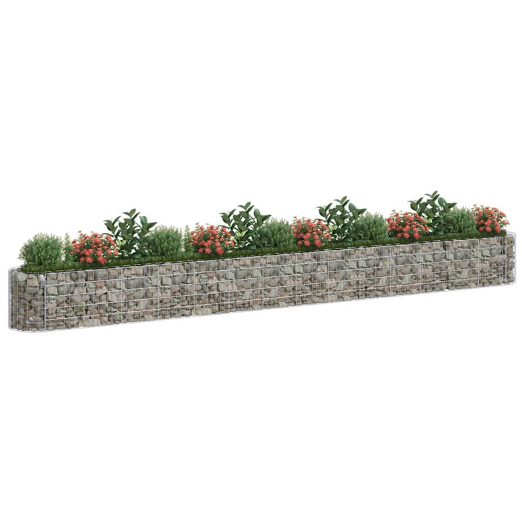 Vidaxl Gabion -Pflanzer erhöhte 540x50x50 cm verzinktes Eisen