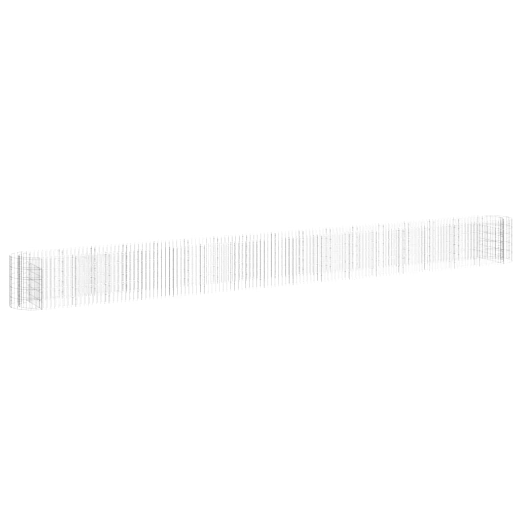 Vidaxl Gabion -Pflanzer erhöhte 610 x 50 x 50 cm verzinktes Eisen