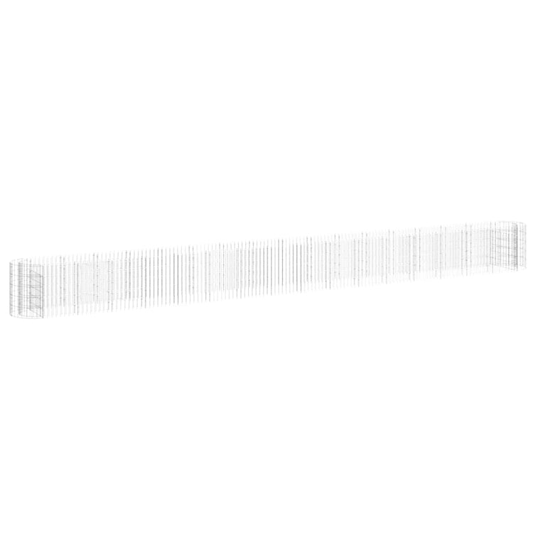 Vidaxl Gabion -Pflanzer erhöhte 610 x 50 x 50 cm verzinktes Eisen