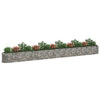 Vidaxl Gabion -Pflanzer erhöhte 610 x 50 x 50 cm verzinktes Eisen