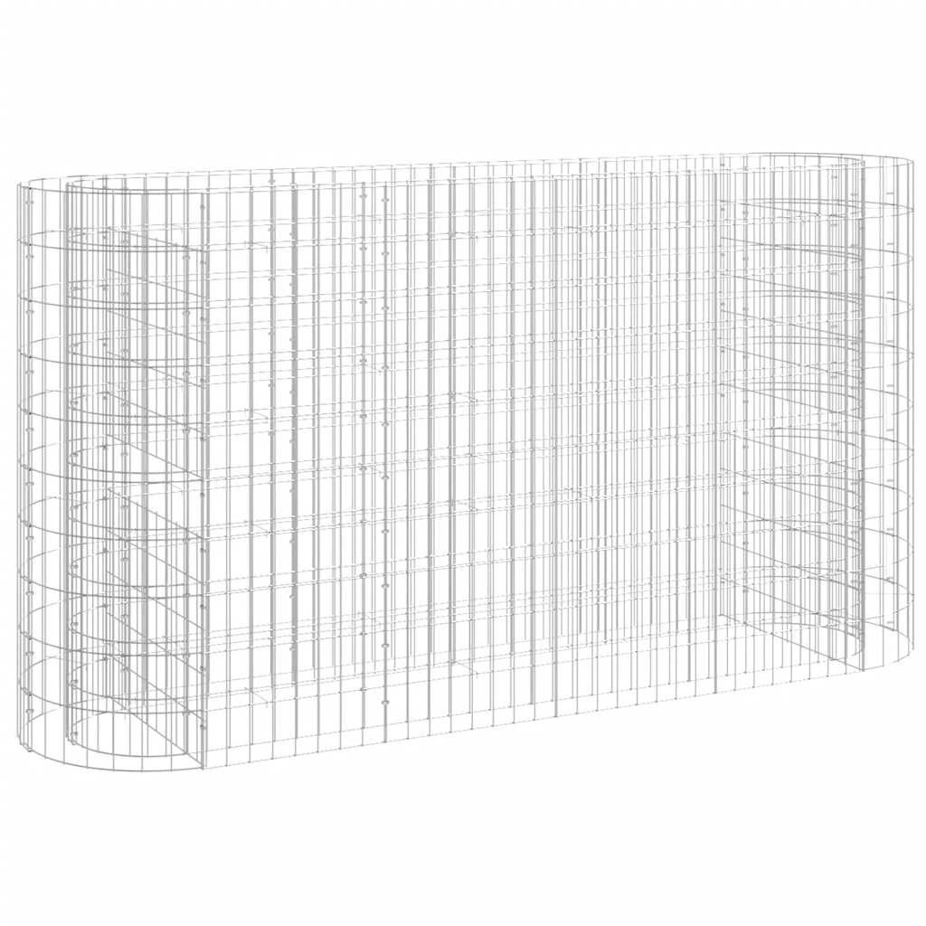Vidaxl Gabion -Pflanzer hob 190x50x100 cm verzinktes Bügeleisen