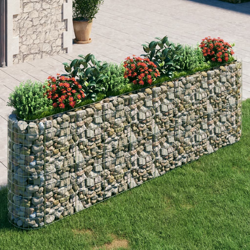 Vidaxl Gabion -Pflanzer erhöhte 330x50x100 cm verzinktes Eisen