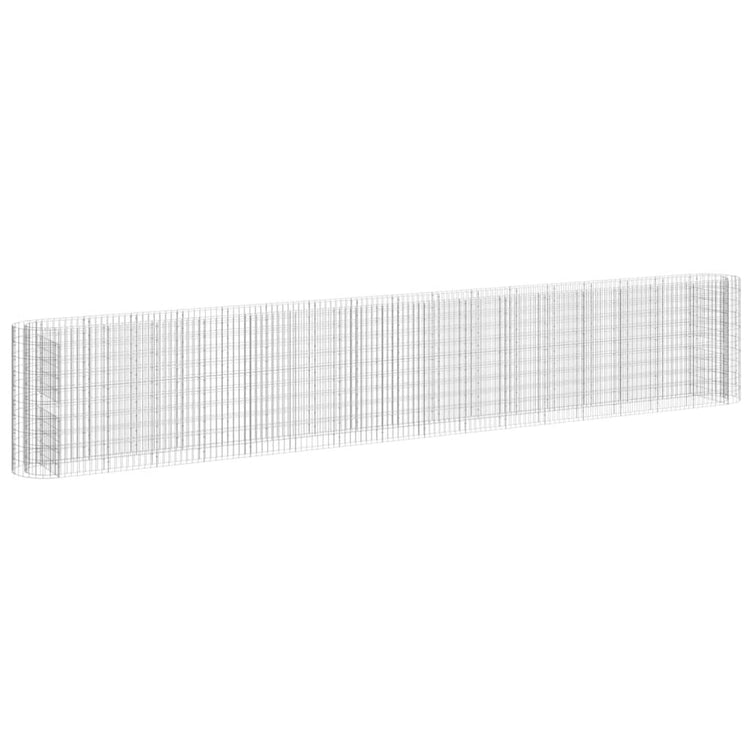 Vidaxl Gabion -Pflanzer erhöhte 610x50x100 cm verzinkte Eisen
