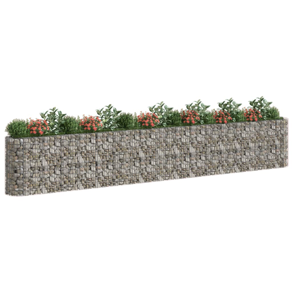 Vidaxl Gabion -Pflanzer erhöhte 610x50x100 cm verzinkte Eisen