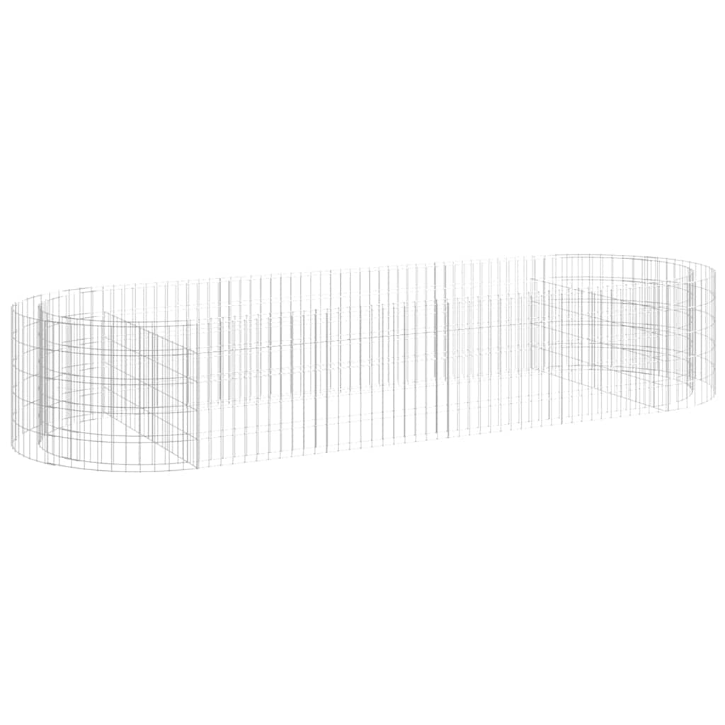 Vidaxl Gabion -Pflanzer vermehrte 300x100x50 cm verzinktes Eisen