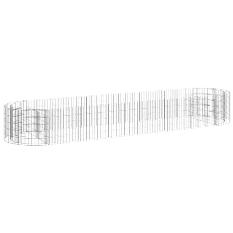 Vidaxl Gabion -Pflanzer vermehrte 400x100x50 cm verzinktes Eisen
