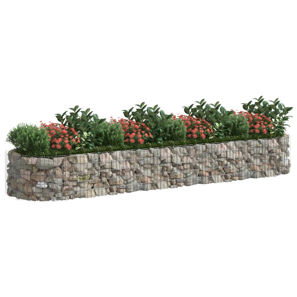 Vidaxl Gabion -Pflanzer vermehrte 400x100x50 cm verzinktes Eisen