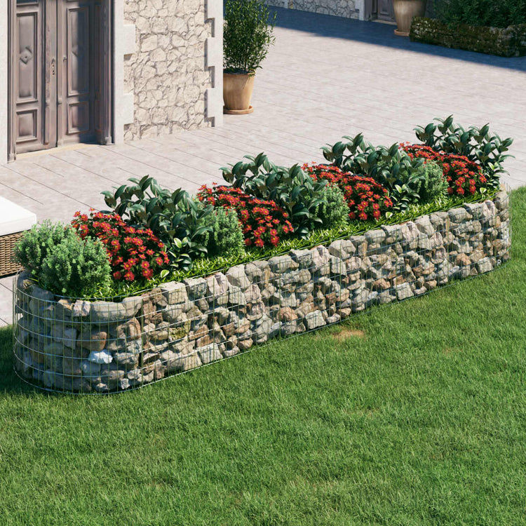 Vidaxl Gabion -Pflanzer vermehrte 400x100x50 cm verzinktes Eisen