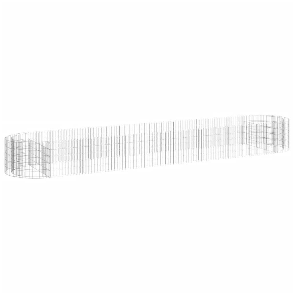 Vidaxl Gabion -Pflanzer erhöhte 500x100x50 cm verzinktes Eisen