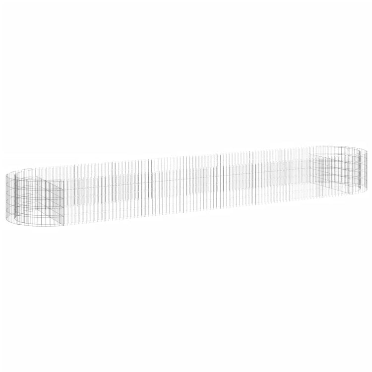 Vidaxl Gabion -Pflanzer erhöhte 500x100x50 cm verzinktes Eisen