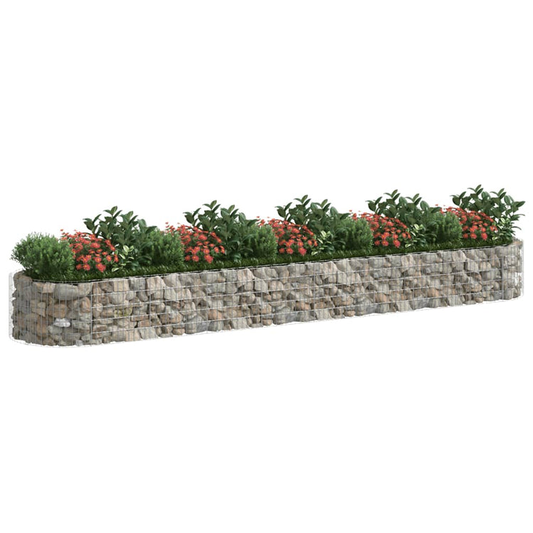 Vidaxl Gabion -Pflanzer erhöhte 500x100x50 cm verzinktes Eisen