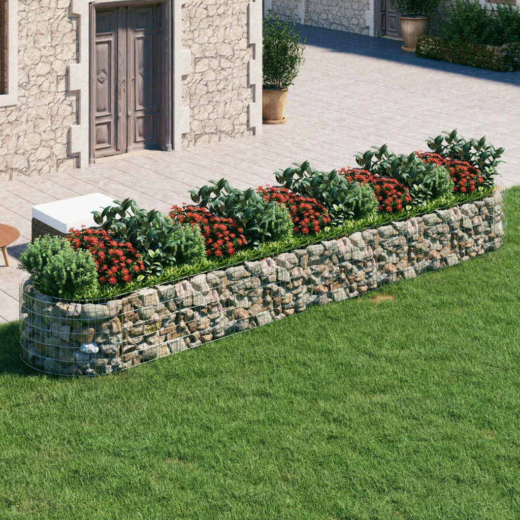 Vidaxl Gabion -Pflanzer erhöhte 500x100x50 cm verzinktes Eisen