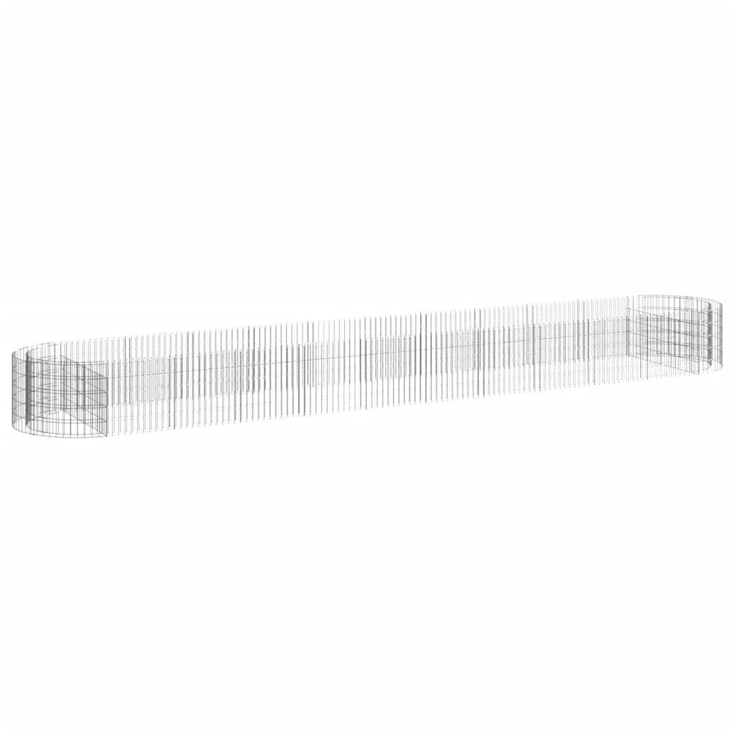 Vidaxl Gabion -Pflanzer erhöhte 600x100x50 cm verzinktes Eisen