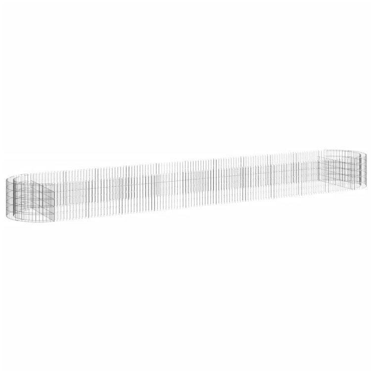 Vidaxl Gabion -Pflanzer erhöhte 600x100x50 cm verzinktes Eisen