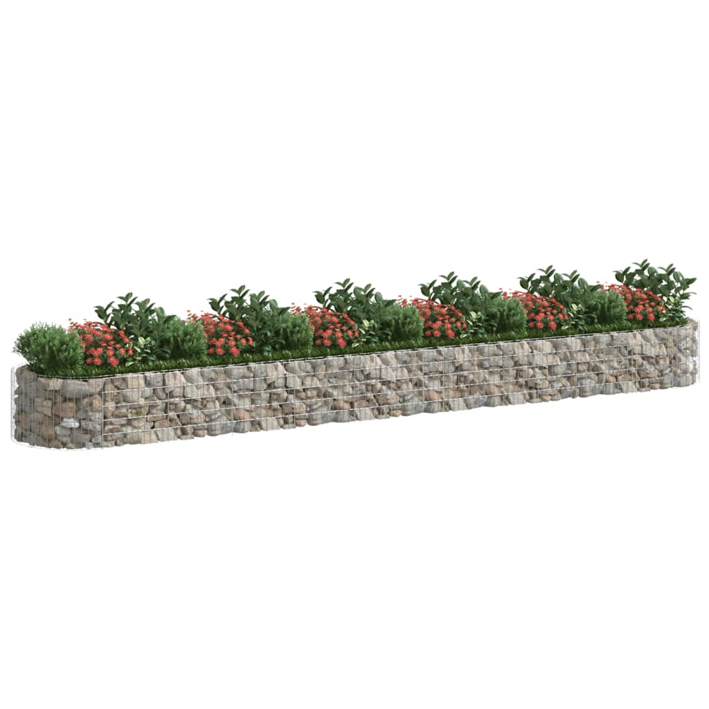 Vidaxl Gabion -Pflanzer erhöhte 600x100x50 cm verzinktes Eisen