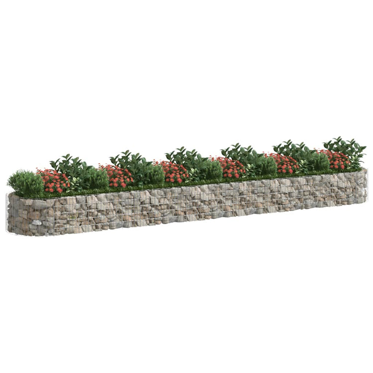 Vidaxl Gabion -Pflanzer erhöhte 600x100x50 cm verzinktes Eisen