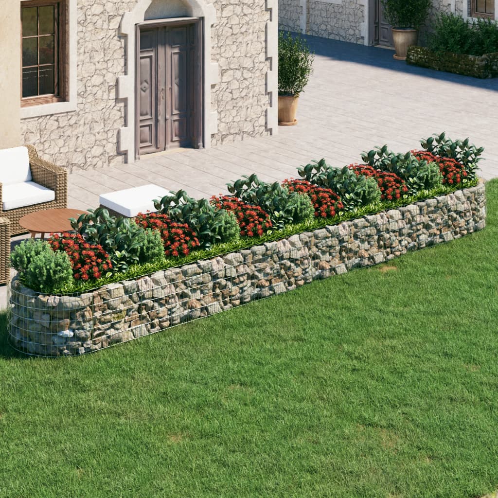Vidaxl Gabion -Pflanzer erhöhte 600x100x50 cm verzinktes Eisen