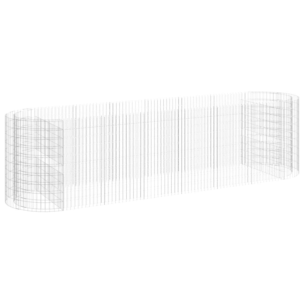 Vidaxl Gabion -Pflanzer vermehrte 400x100x100 cm verzinktes Eisen