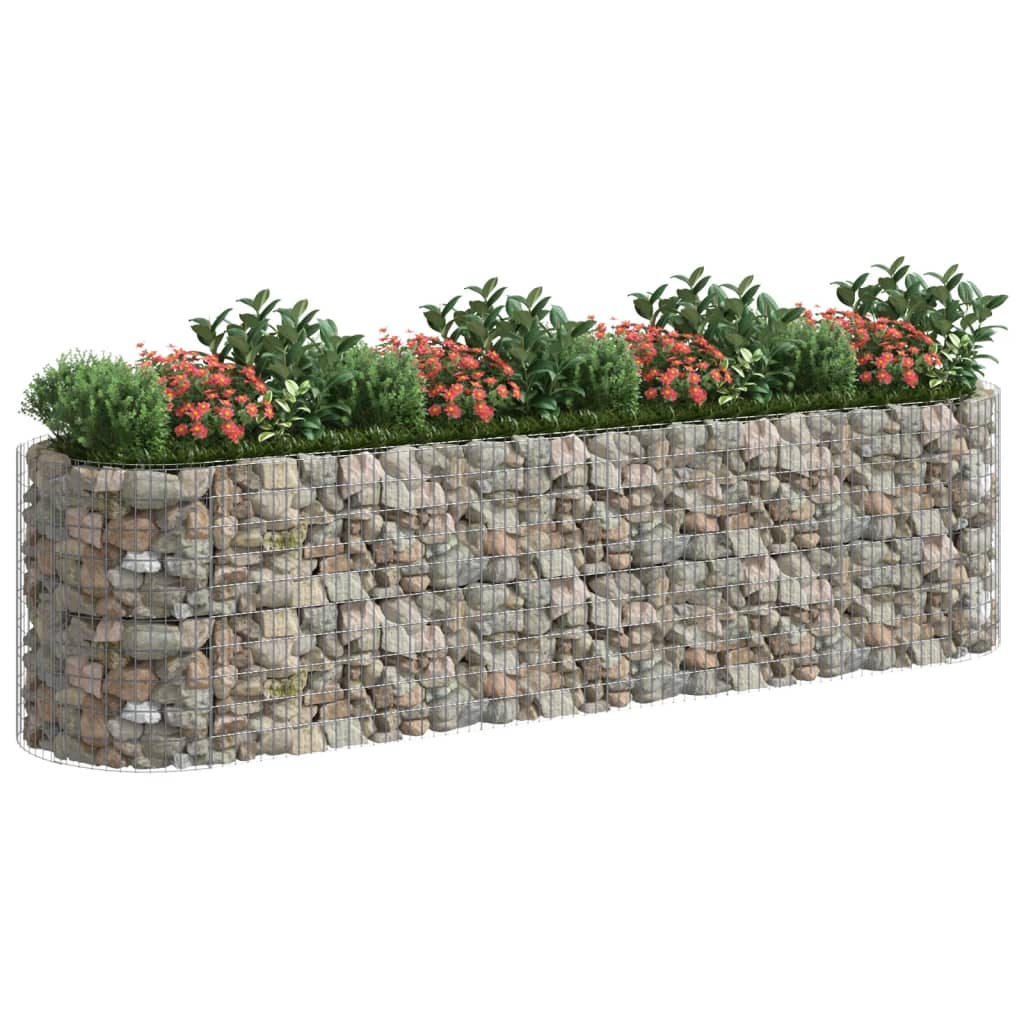 Vidaxl Gabion -Pflanzer vermehrte 400x100x100 cm verzinktes Eisen