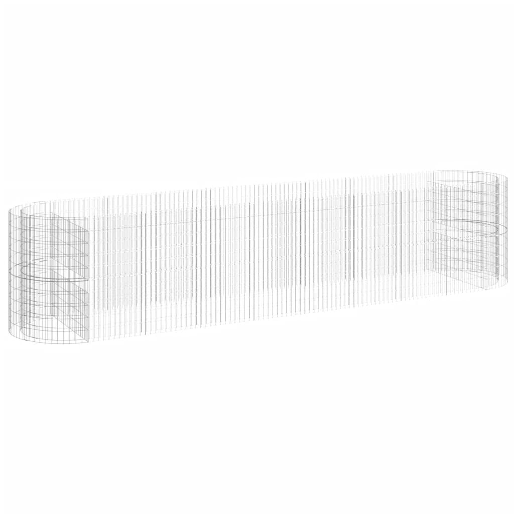 Vidaxl Gabion -Pflanzer erhöhte 500x100x100 cm verzinkte Eisen