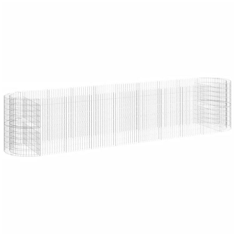Vidaxl Gabion -Pflanzer erhöhte 500x100x100 cm verzinkte Eisen