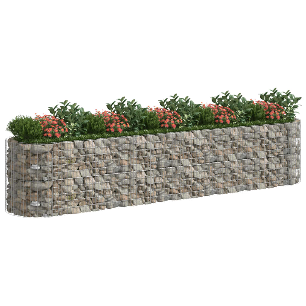 Vidaxl Gabion -Pflanzer erhöhte 500x100x100 cm verzinkte Eisen