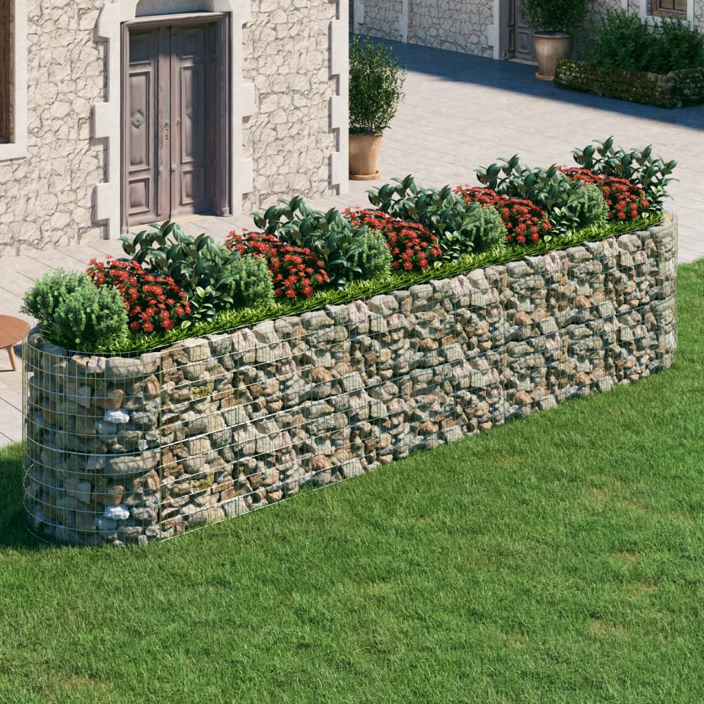 Vidaxl Gabion -Pflanzer erhöhte 500x100x100 cm verzinkte Eisen