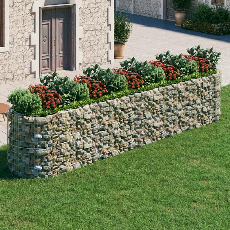 Vidaxl Gabion -Pflanzer erhöhte 500x100x100 cm verzinkte Eisen