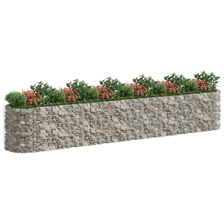 Vidaxl Gabion -Pflanzer erhöhte 600x100x100 cm verzinkte Eisen