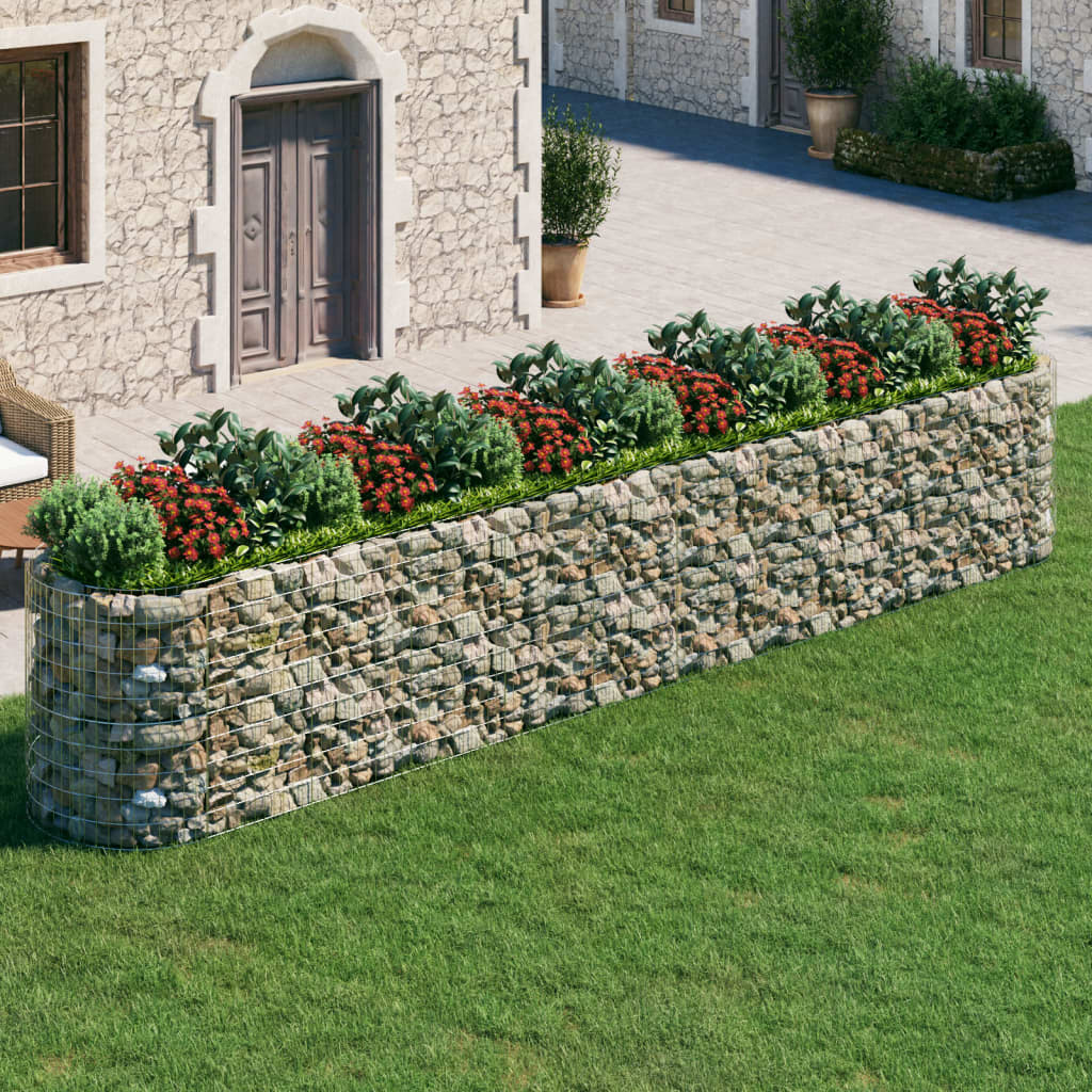 Vidaxl Gabion -Pflanzer erhöhte 600x100x100 cm verzinkte Eisen