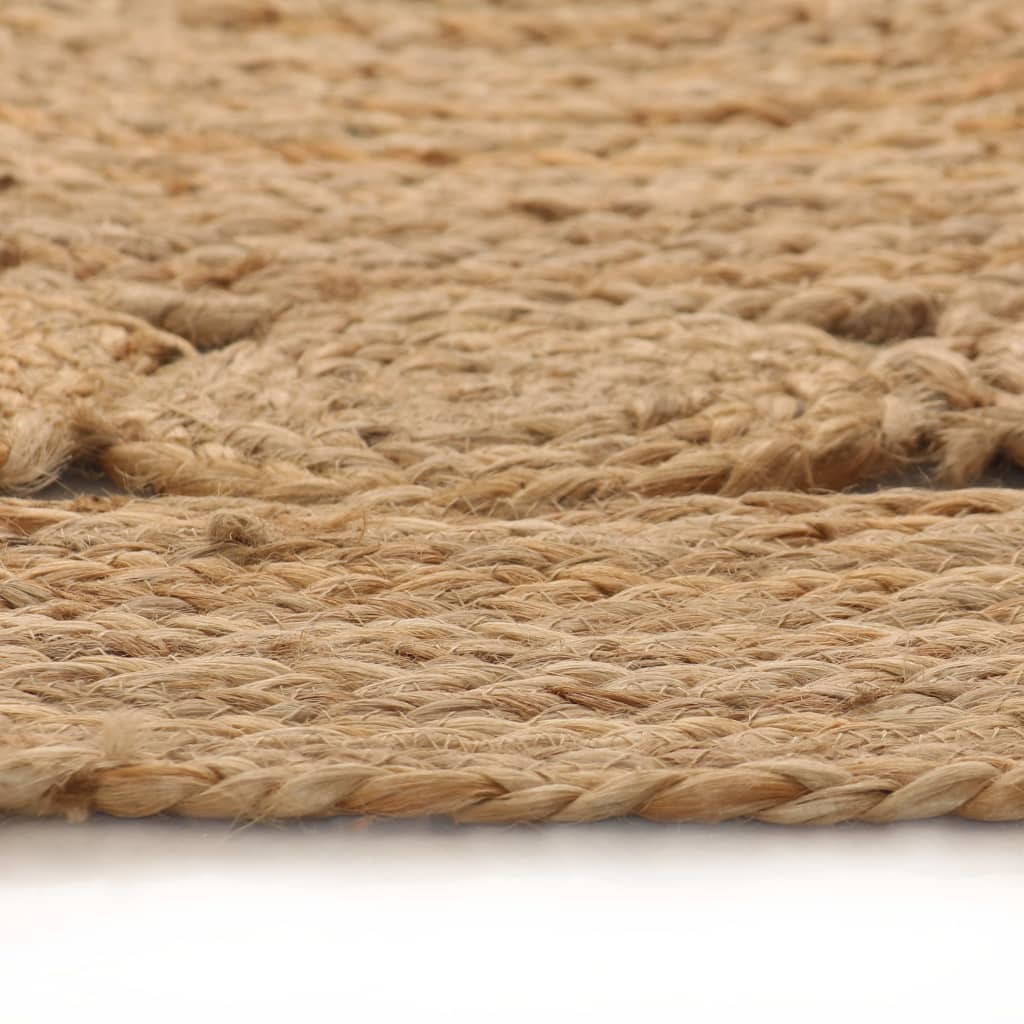 Vidaxl Teppich mit Design um 180 cm geflochtene Jute