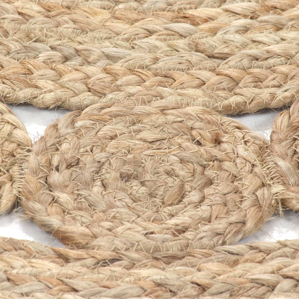 Vidaxl Teppich mit Design um 210 cm geflochtene Jute
