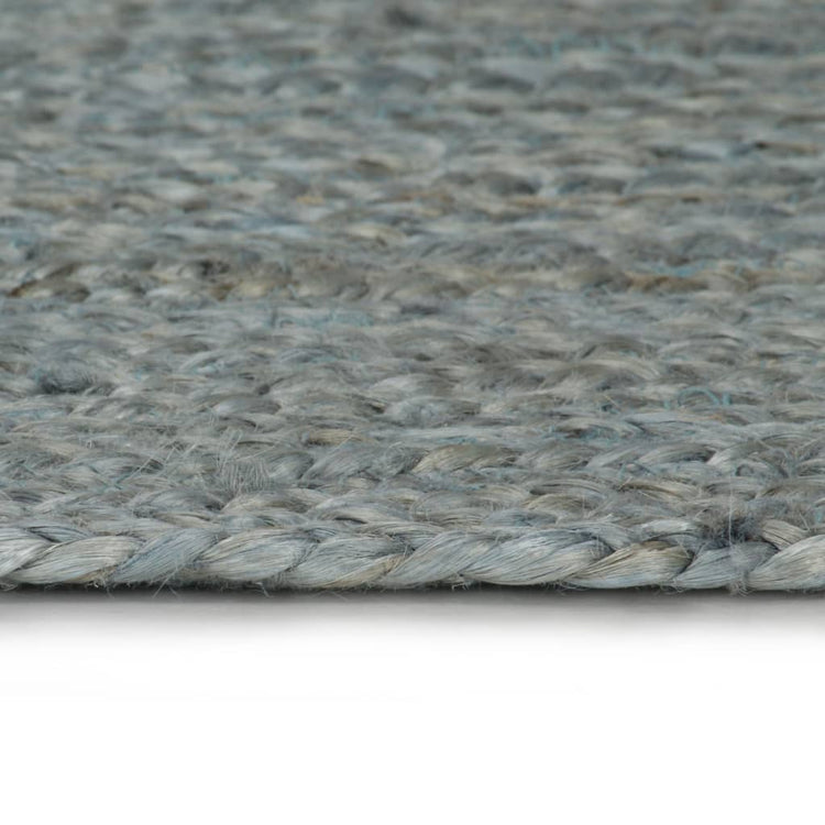 Vidaxl Teppich handgefertigt um 180 cm Jute Olivengrün