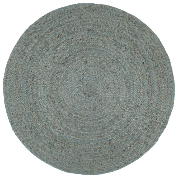 Vidaxl Teppich handgefertigt um 210 cm Jute Olivengrün