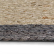 Vidaxl Teppich handgefertigt mit dunkelgrauem Rand 240 cm Jute - afbeelding 3