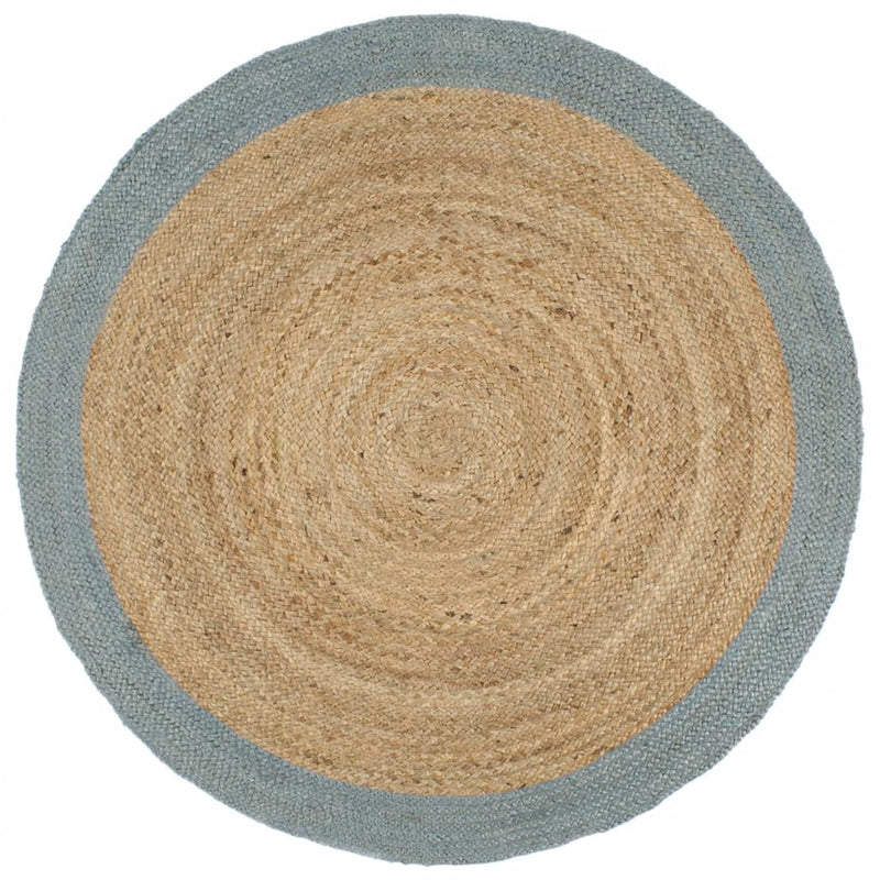 Vidaxl Teppich handgefertigt mit olivgrüner Grenze 180 cm Jute